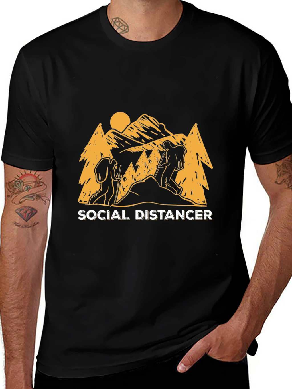 Social Distancer Hiking T-Shirt