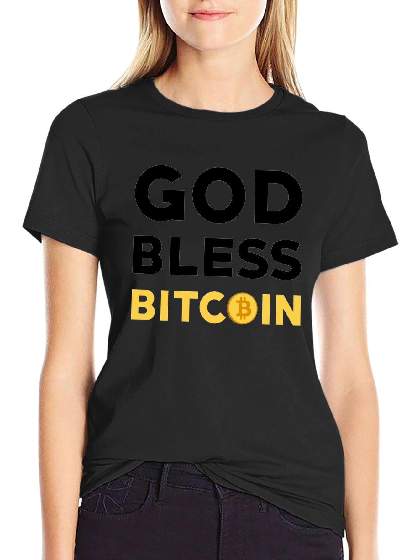 God Bless Bitcoin T-Shirt Crypto HODL Tee