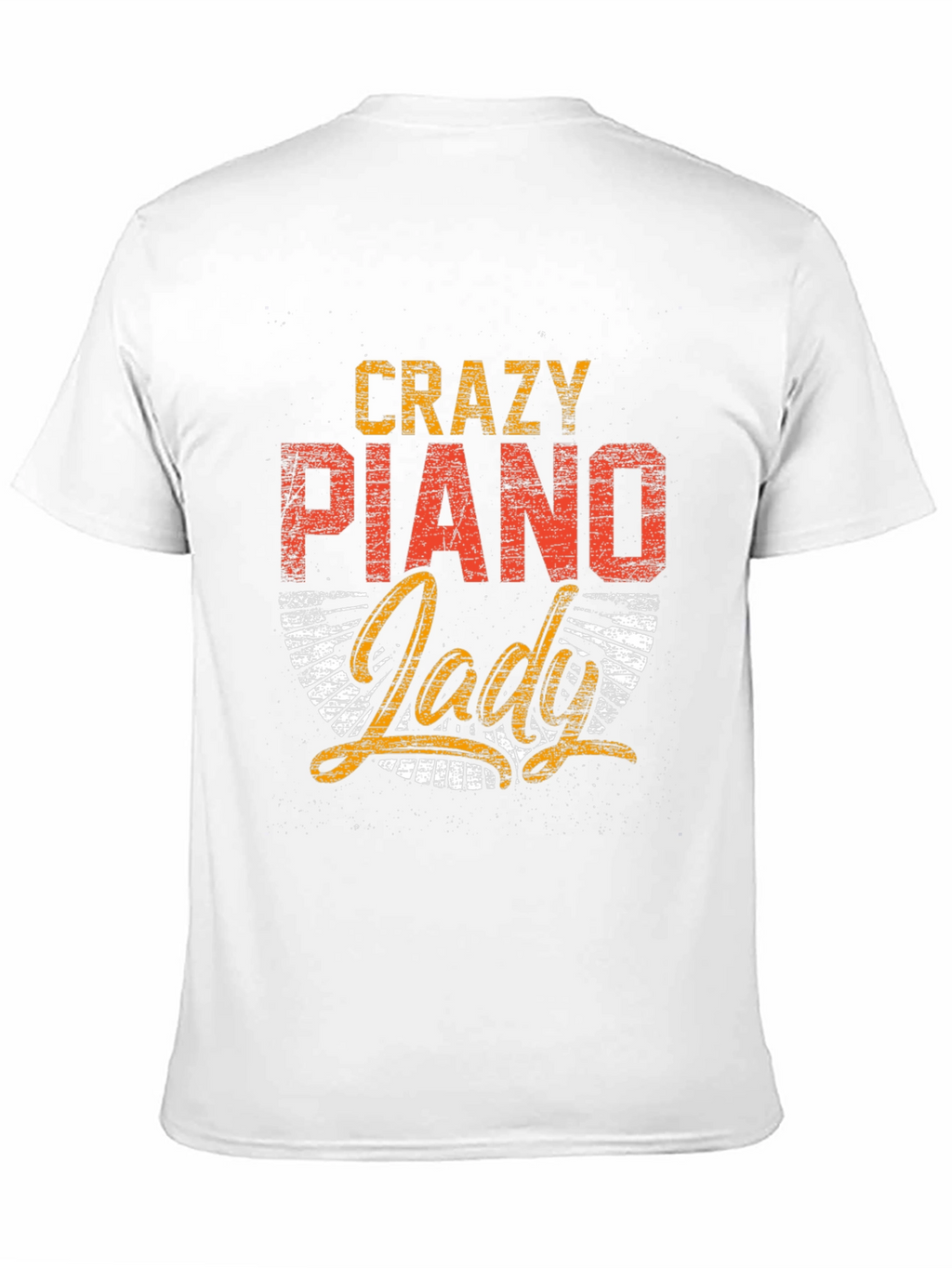 Crazy Piano Lady Graphic Tee - Music Lover Shirt