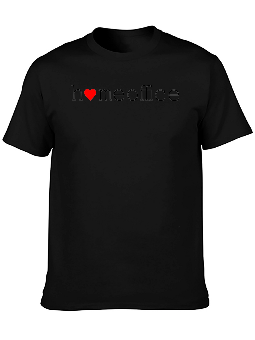 Home Office Heart Graphic Tee - Black T-Shirt