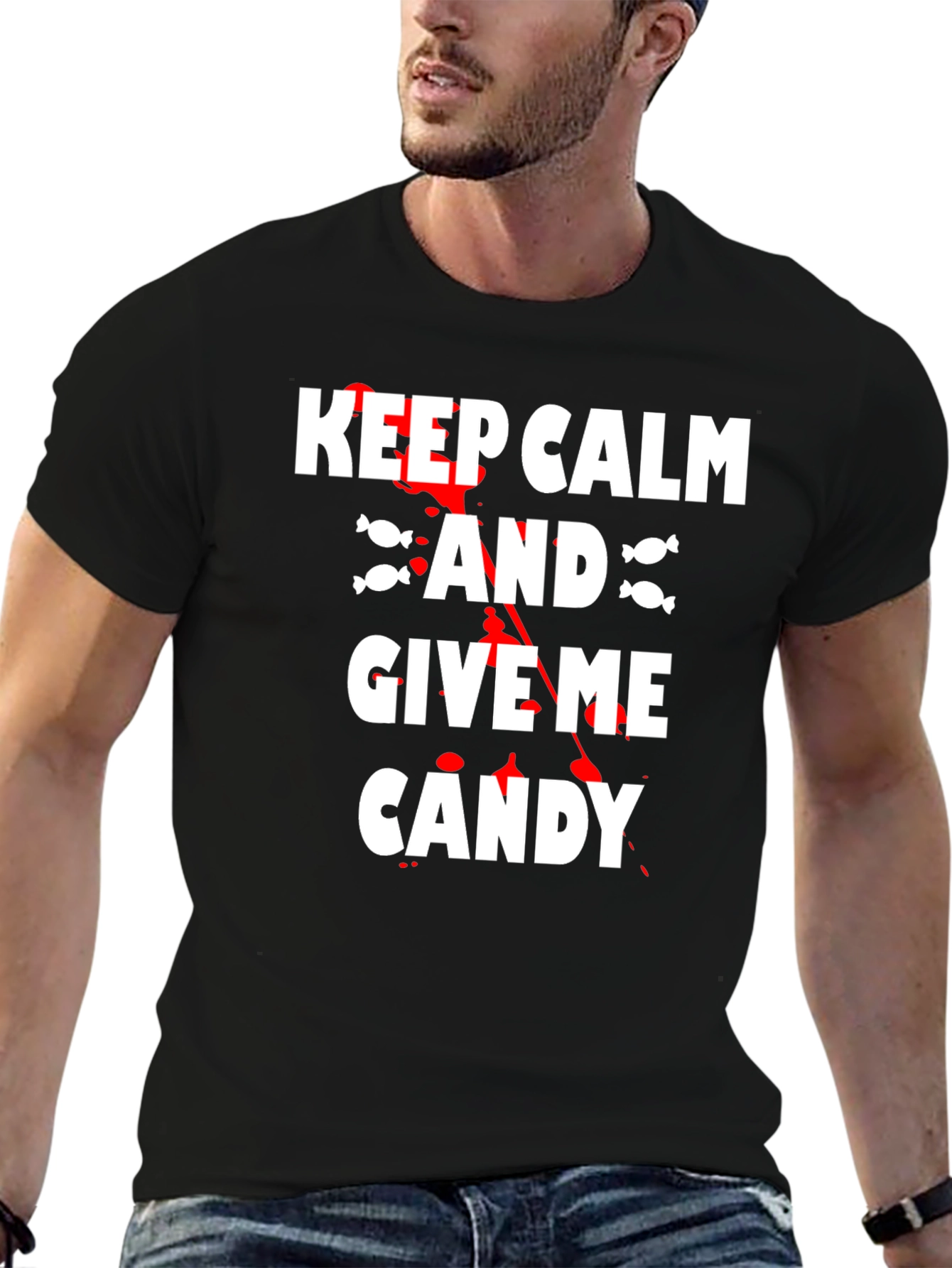 Keep Calm Give Me Candy T-Shirt - Halloween Tee