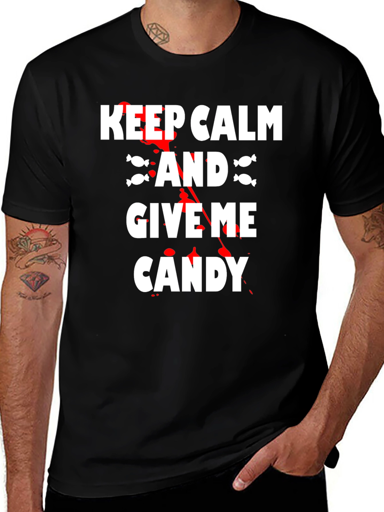 Keep Calm Give Me Candy T-Shirt - Halloween Tee