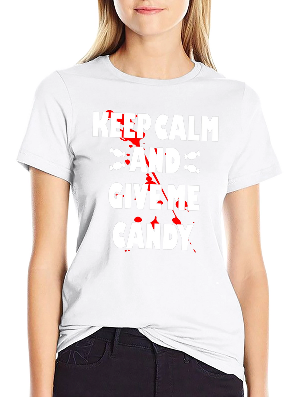 Keep Calm Give Me Candy T-Shirt - Halloween Tee