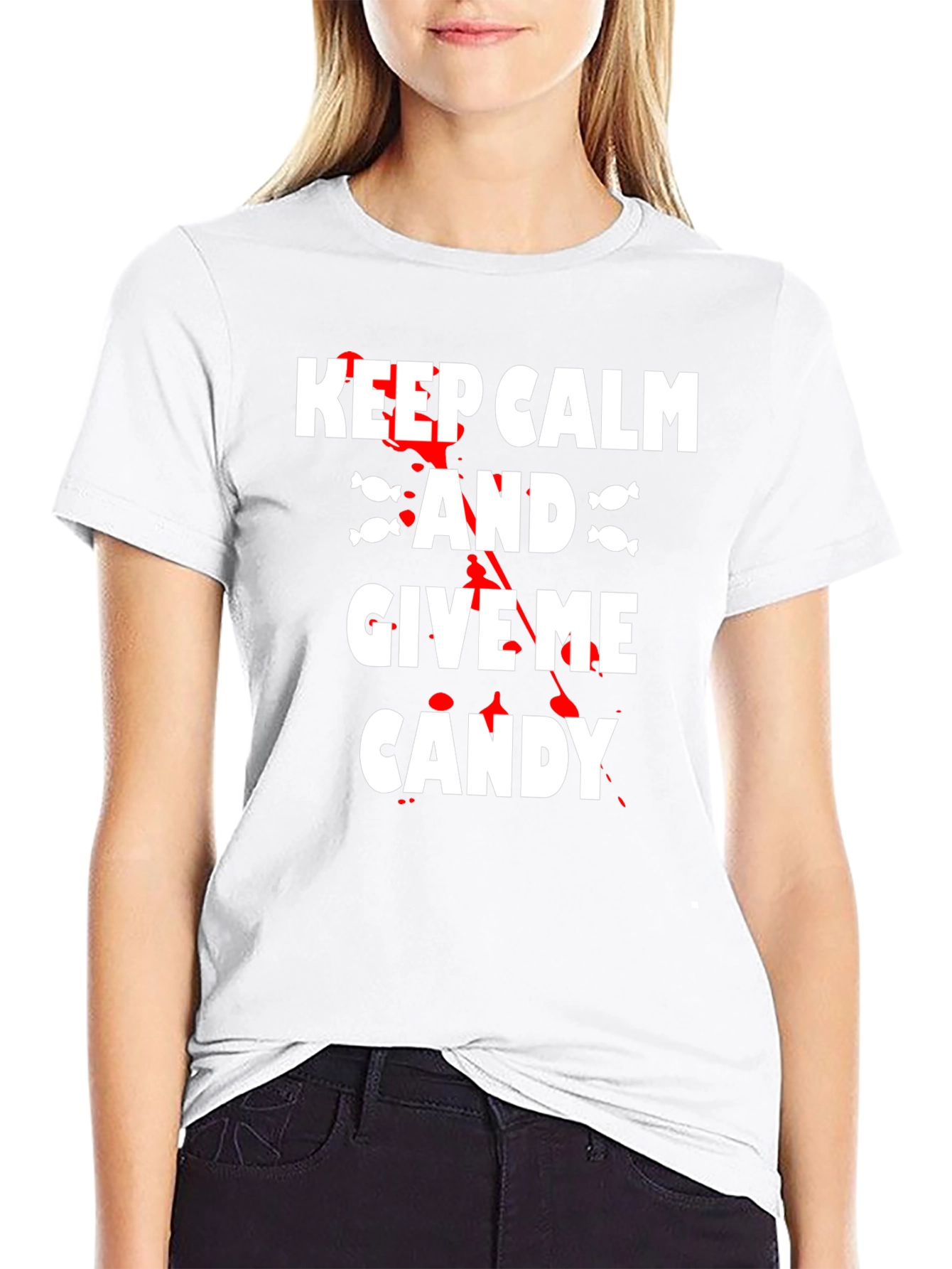 Keep Calm Give Me Candy T-Shirt - Halloween Tee