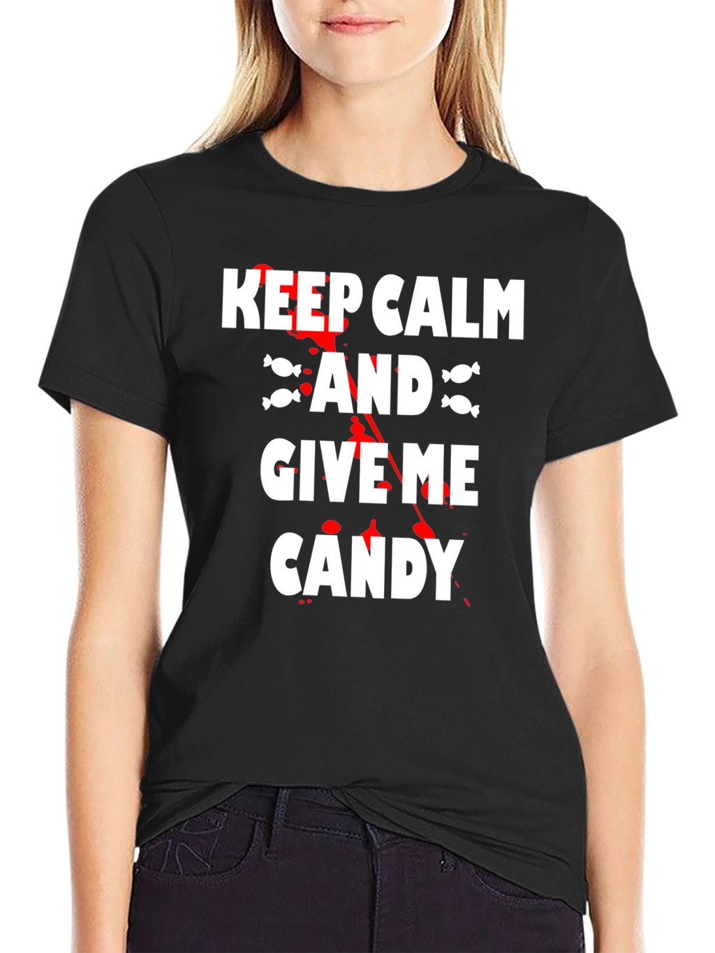Keep Calm Give Me Candy T-Shirt - Halloween Tee