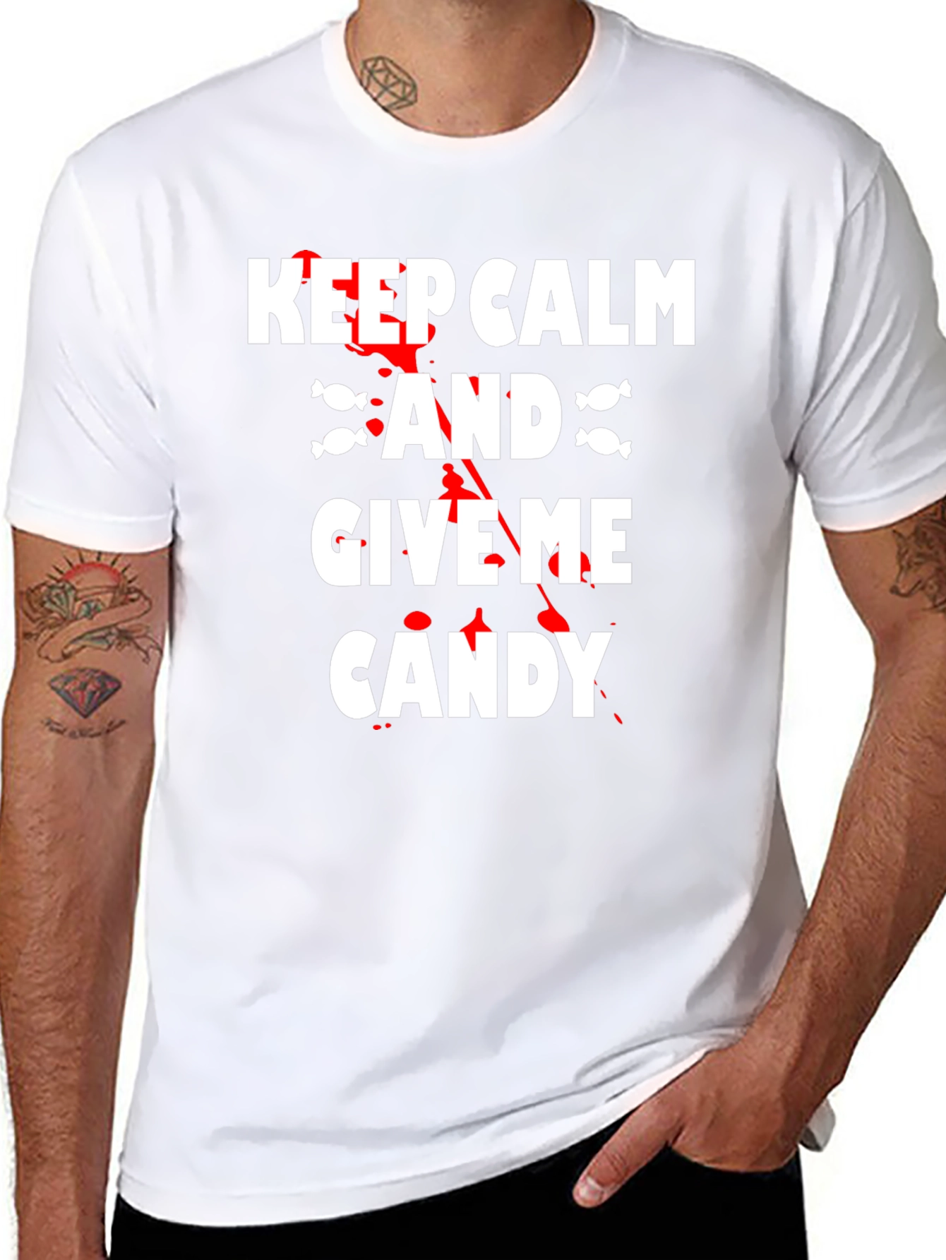 Keep Calm Give Me Candy T-Shirt - Halloween Tee