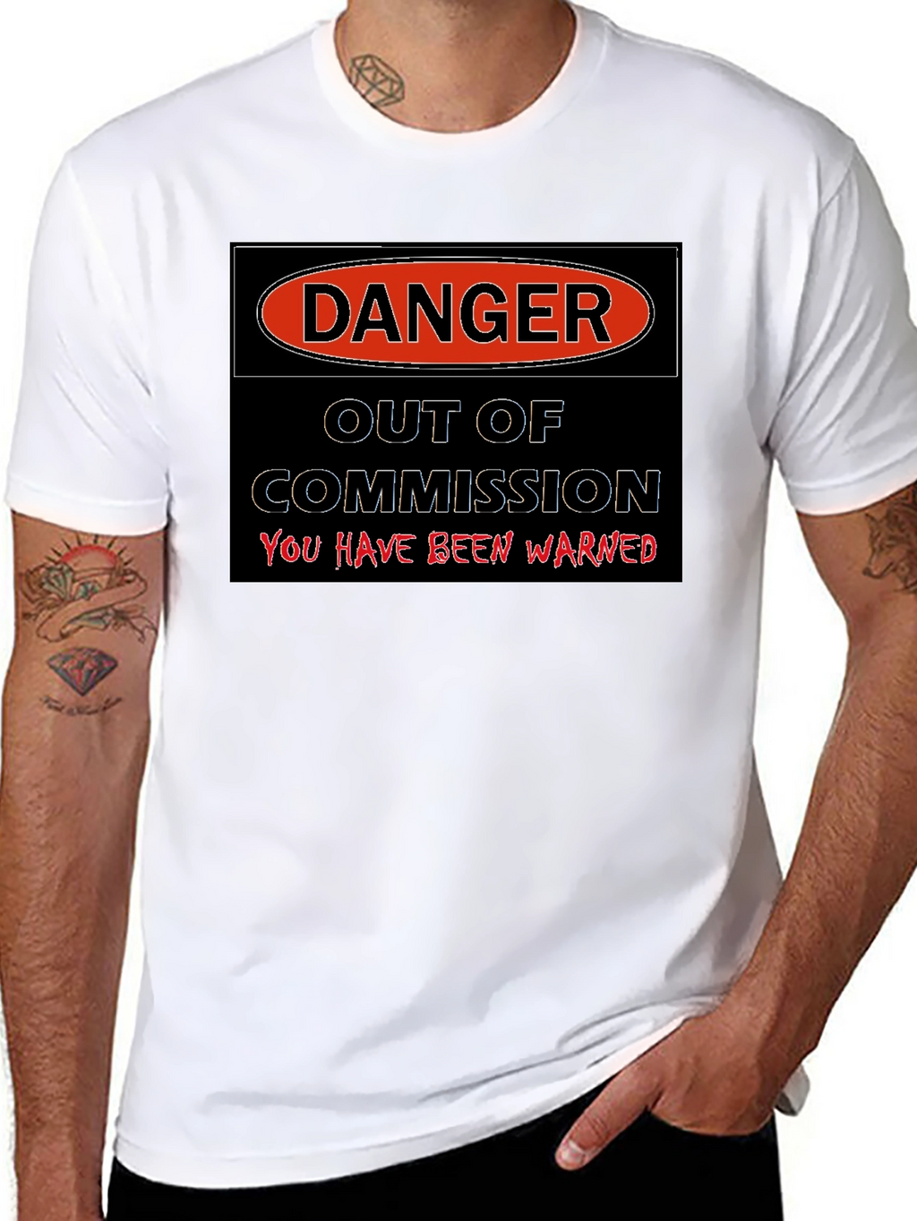 Danger Out of Commission Warning T-Shirt