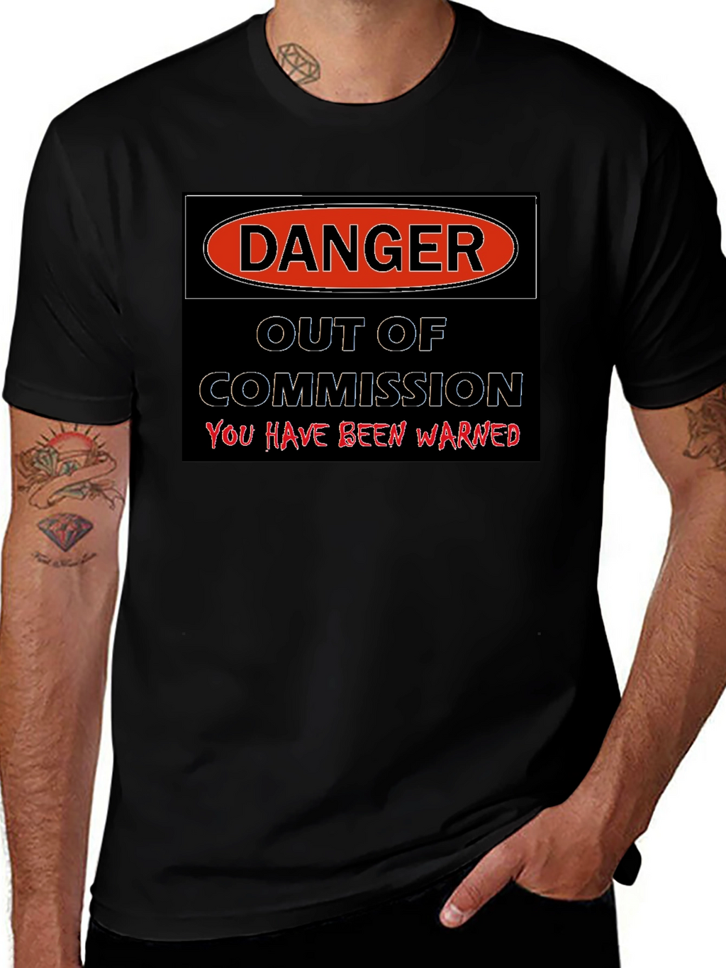 Danger Out of Commission Warning T-Shirt