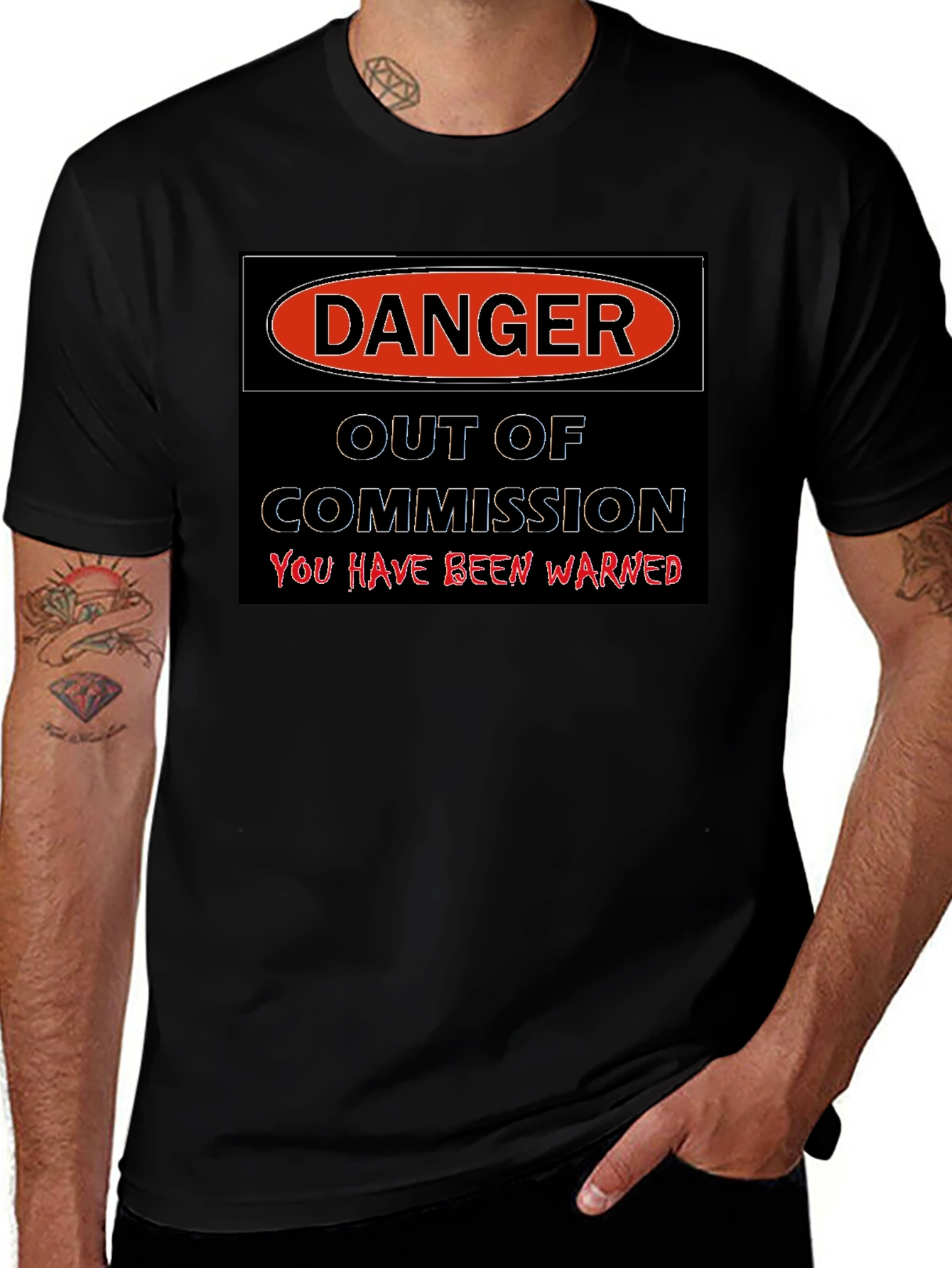Danger Out of Commission Warning T-Shirt