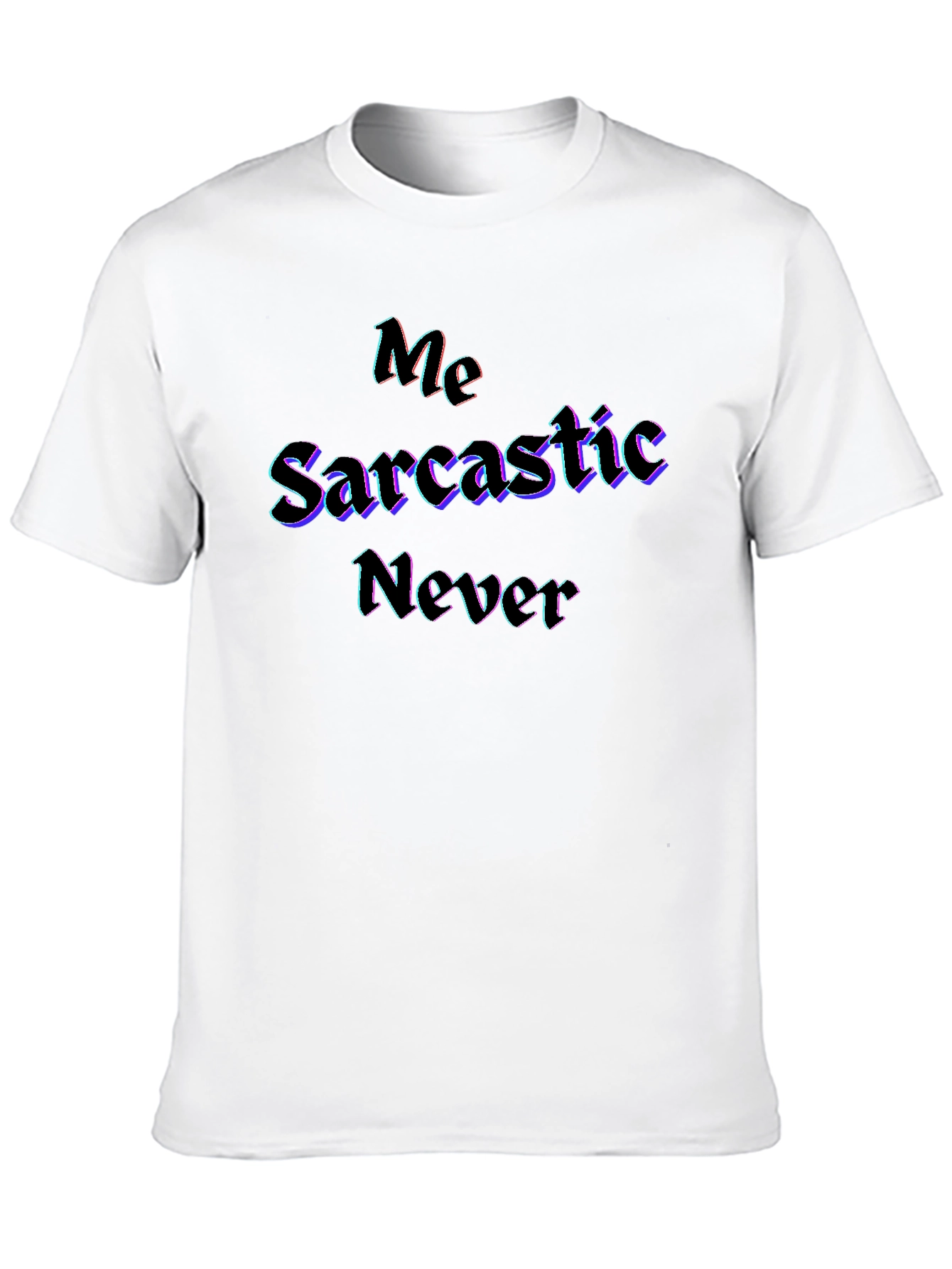 Sarcastic Never Graphic Black T-Shirt