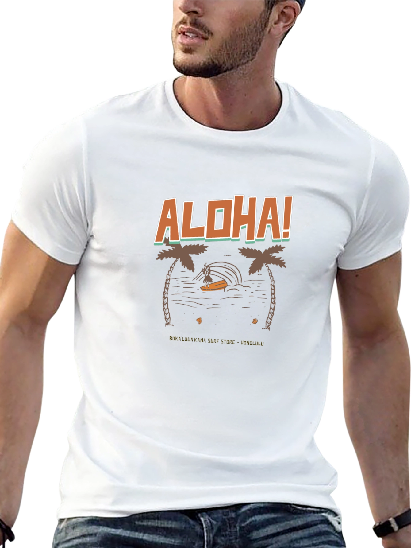 Aloha Surf T-Shirt - Tropical Design