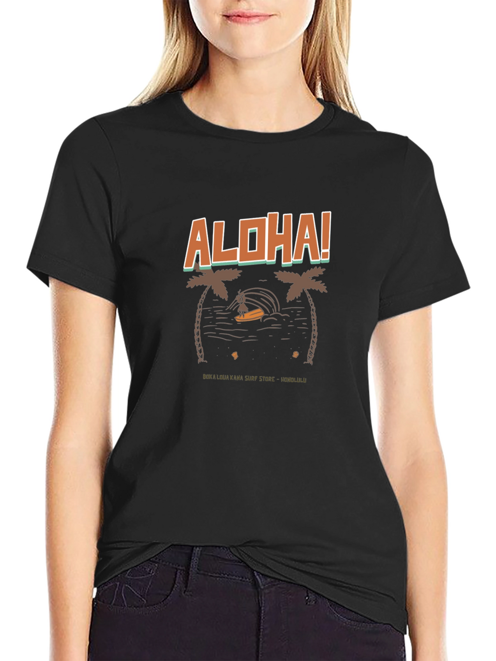 Aloha Surf T-Shirt - Tropical Design