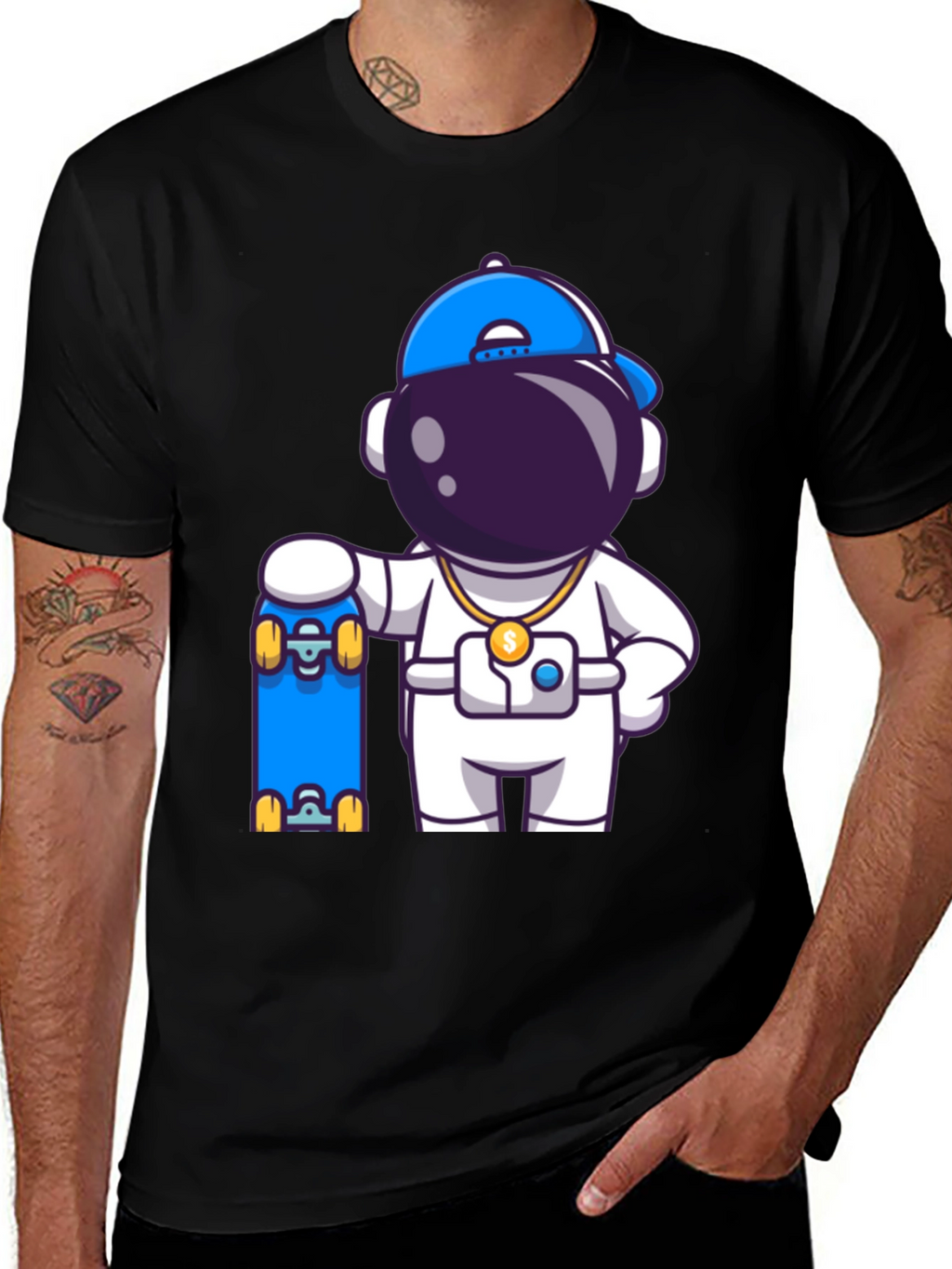 Skater Astronaut Graphic Tee