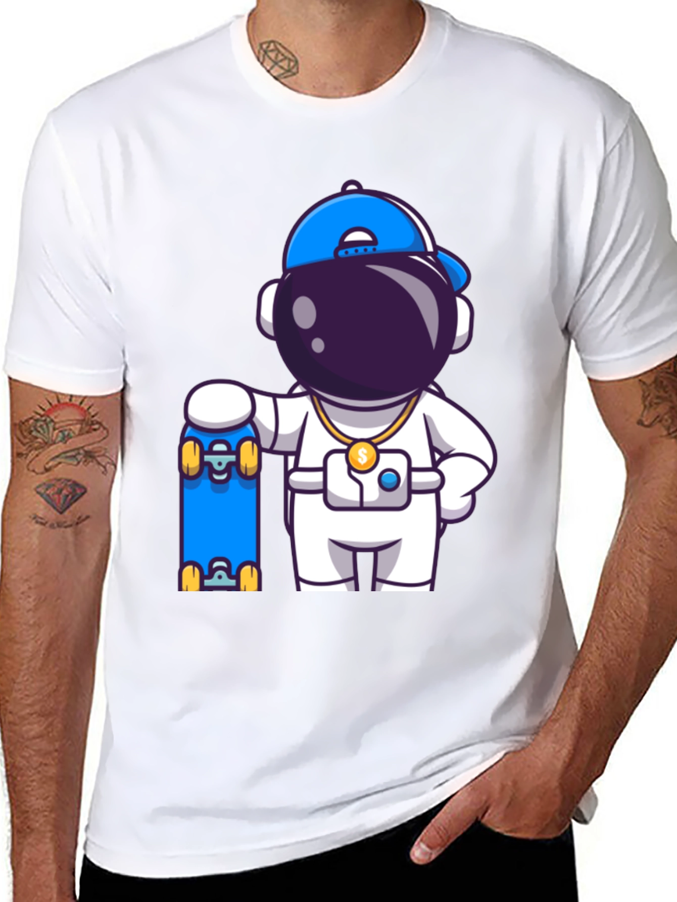 Skater Astronaut Graphic Tee