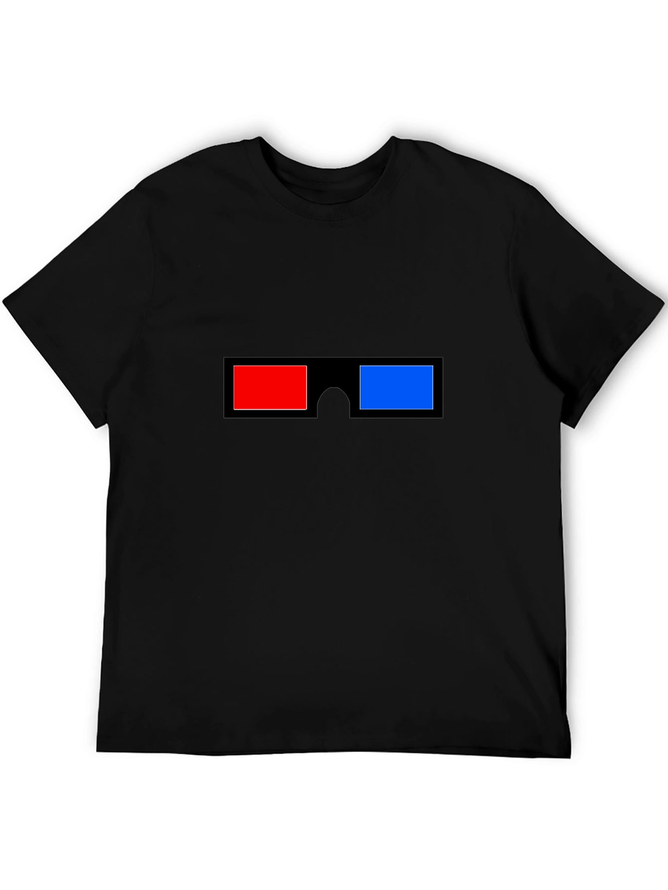 3D Glasses Graphic Tee - Anaglyph Vision Style T-Shirt