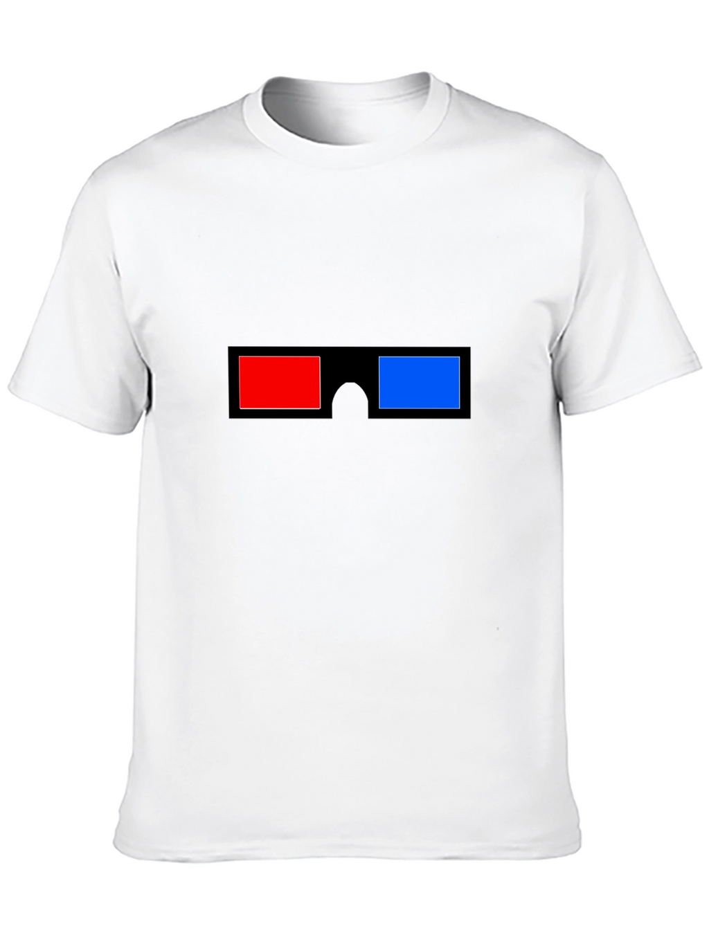 3D Glasses Graphic Tee - Anaglyph Vision Style T-Shirt