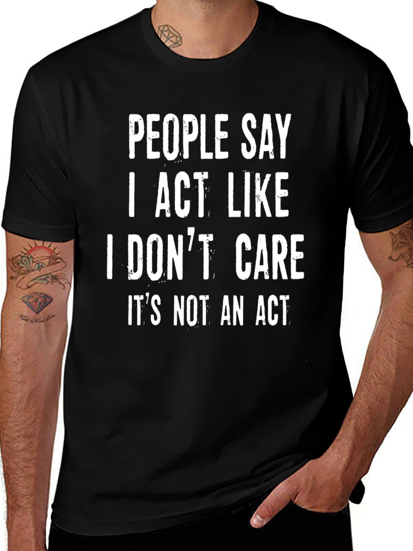 I Dont Care T-Shirt Funny Sarcastic Graphic Tee