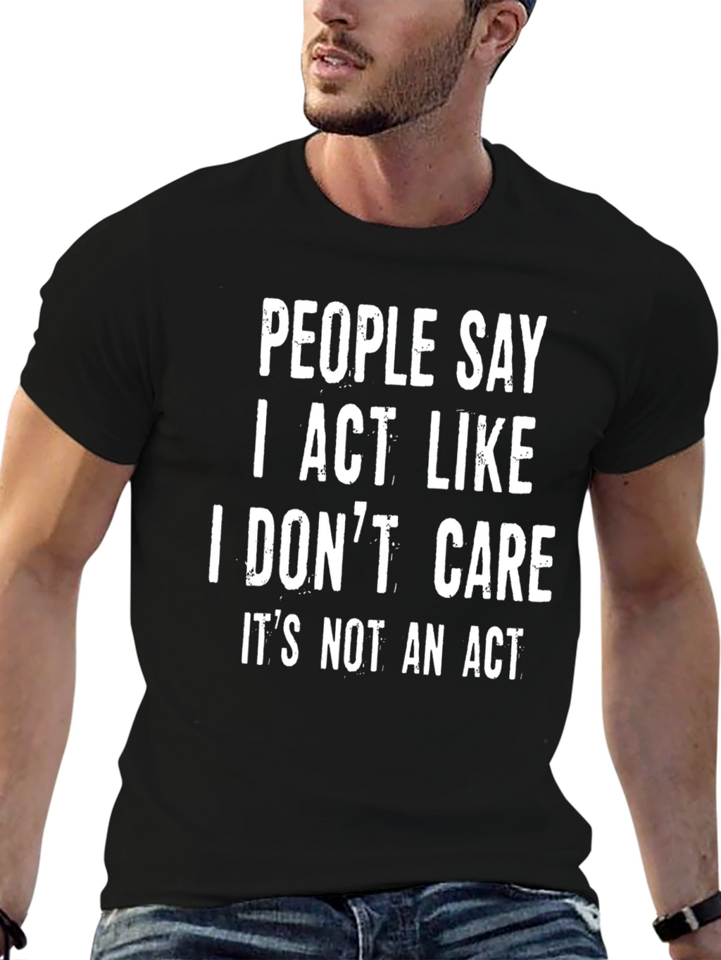 I Dont Care T-Shirt Funny Sarcastic Graphic Tee