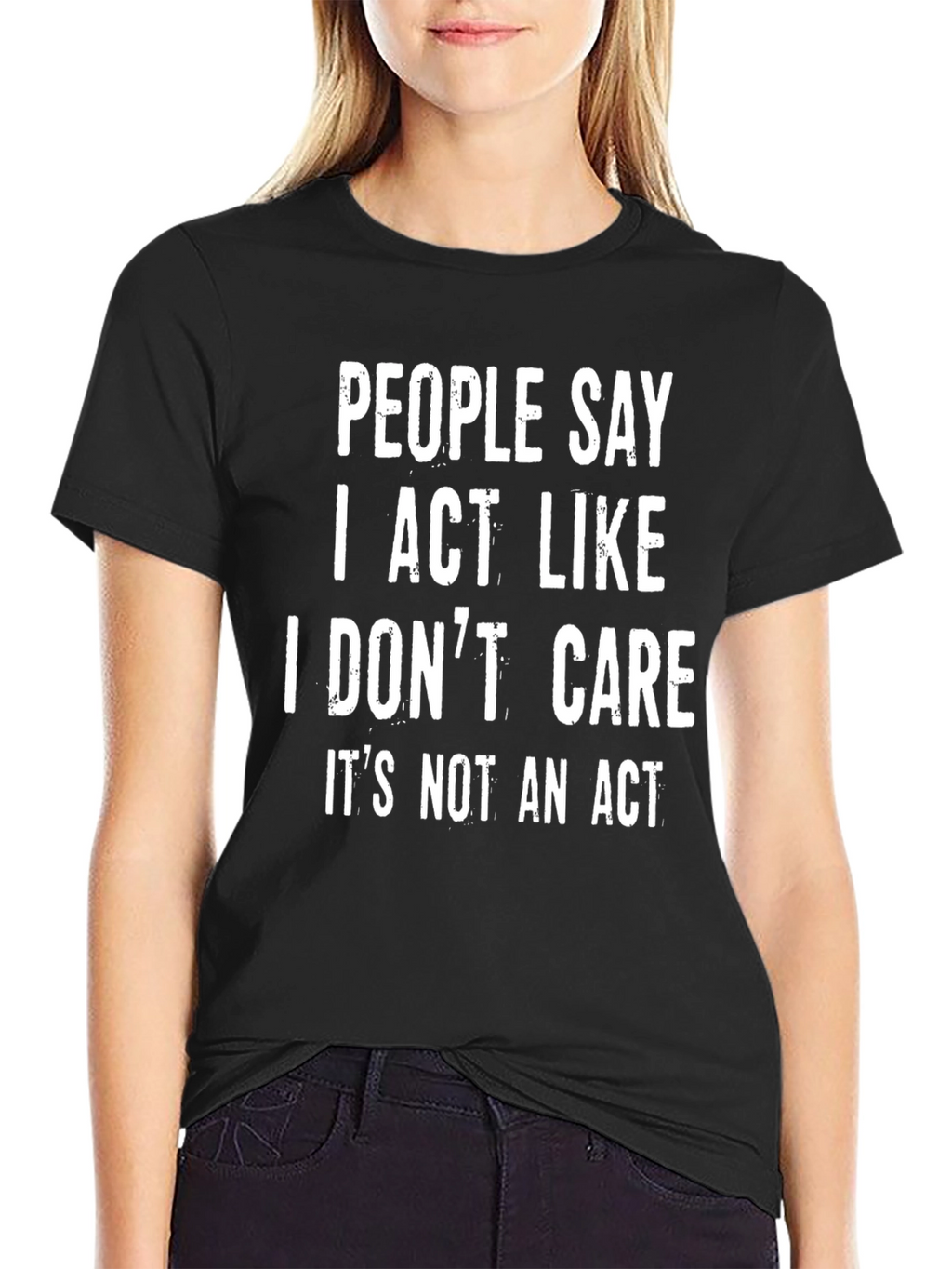 I Dont Care T-Shirt Funny Sarcastic Graphic Tee