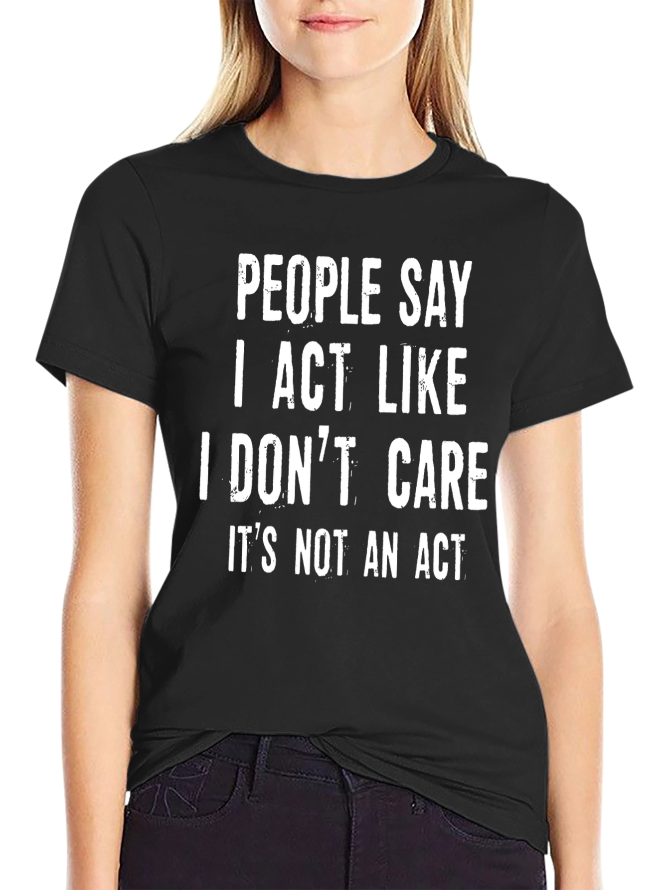 I Dont Care T-Shirt Funny Sarcastic Graphic Tee