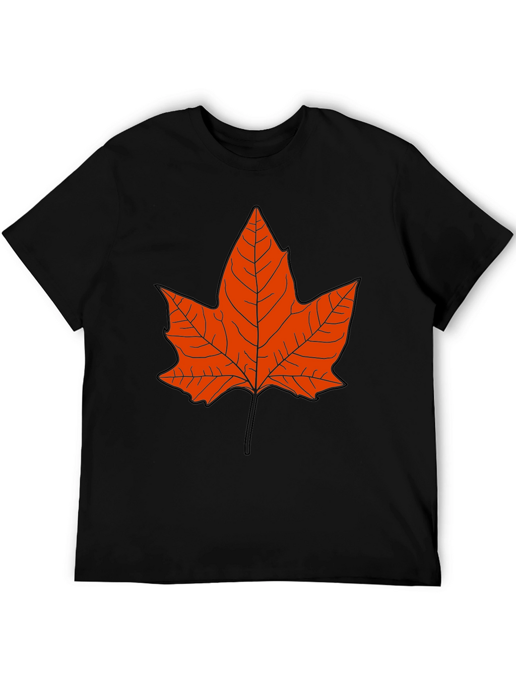 Maple Leaf Graphic Tee - Black