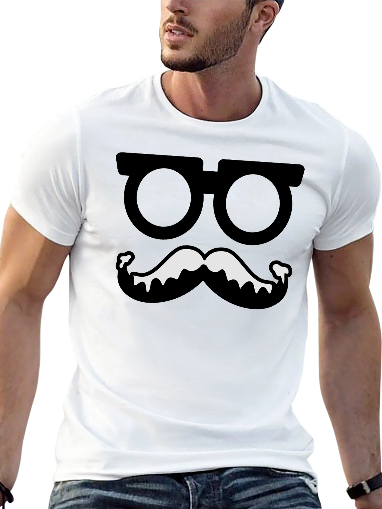 Funny Glasses and Mustache T-Shirt