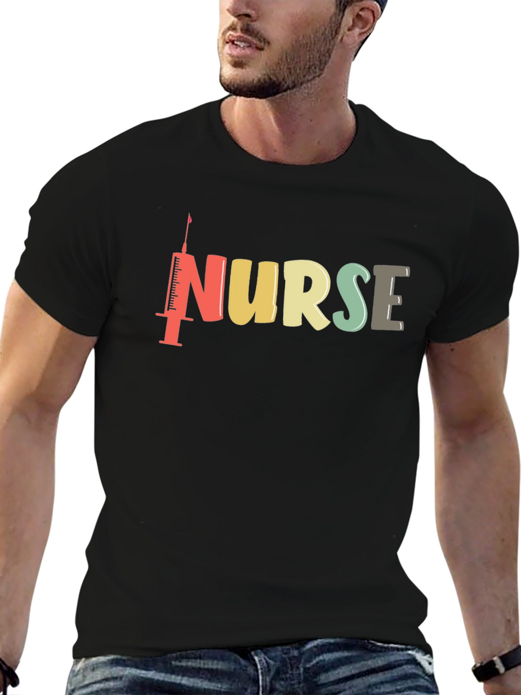 Nurse Syringe Graphic T-Shirt