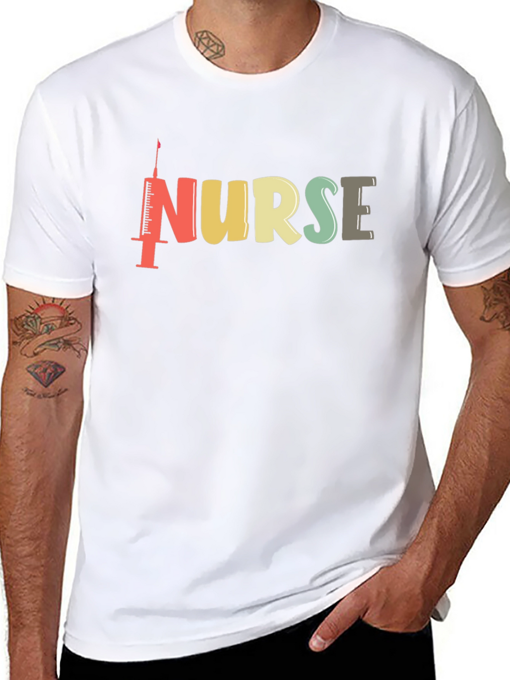 Nurse Syringe Graphic T-Shirt