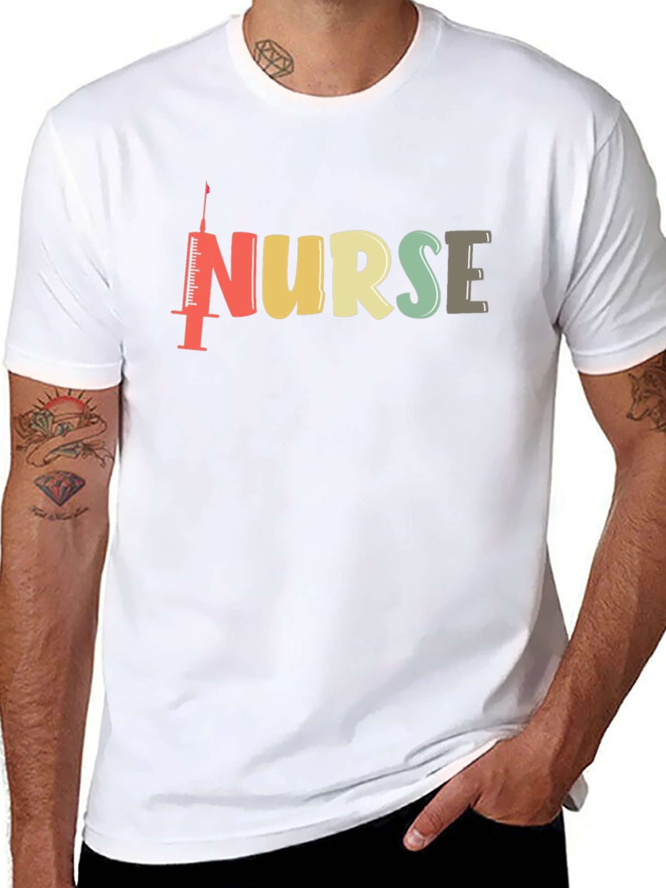 Nurse Syringe Graphic T-Shirt