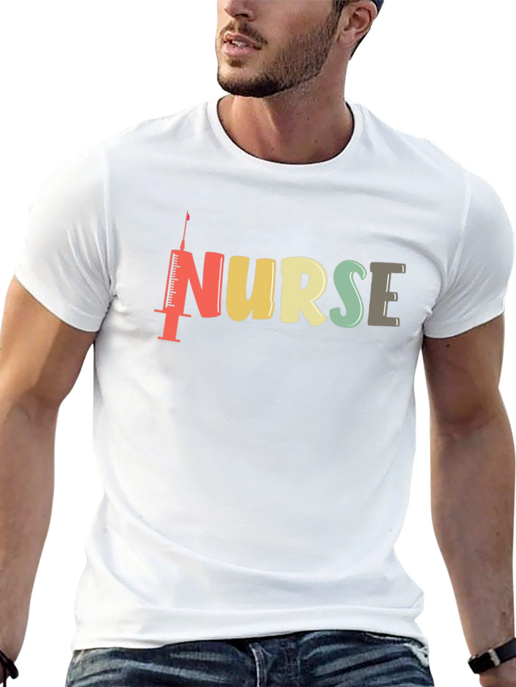 Nurse Syringe Graphic T-Shirt
