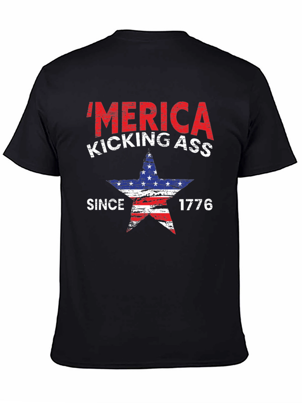 Patriotic Merica Kicking Ass T-Shirt