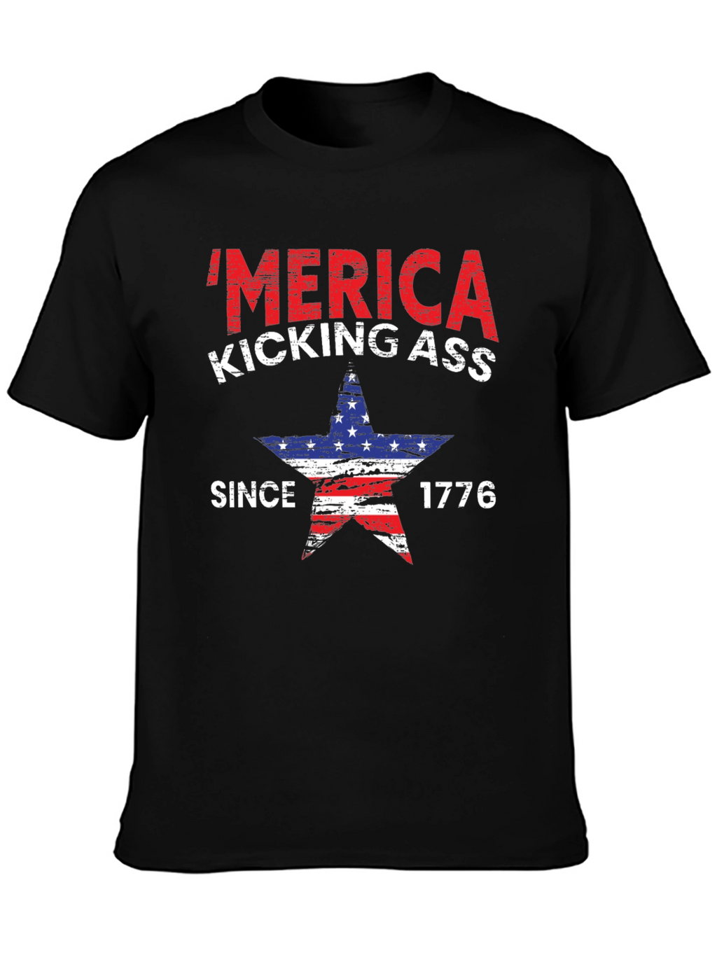 Patriotic Merica Kicking Ass T-Shirt