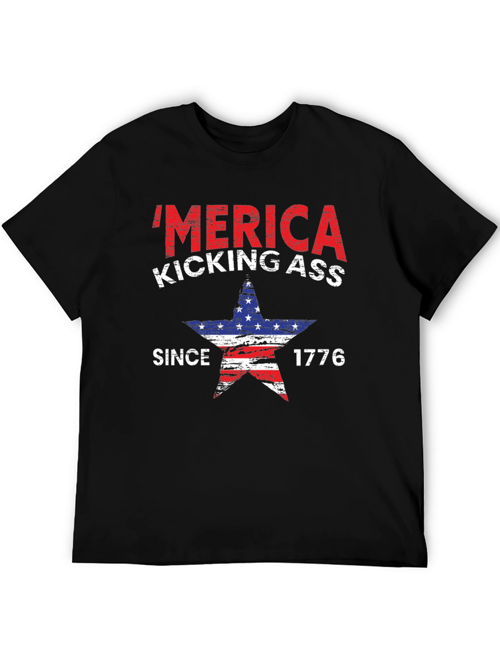 Patriotic Merica Kicking Ass T-Shirt