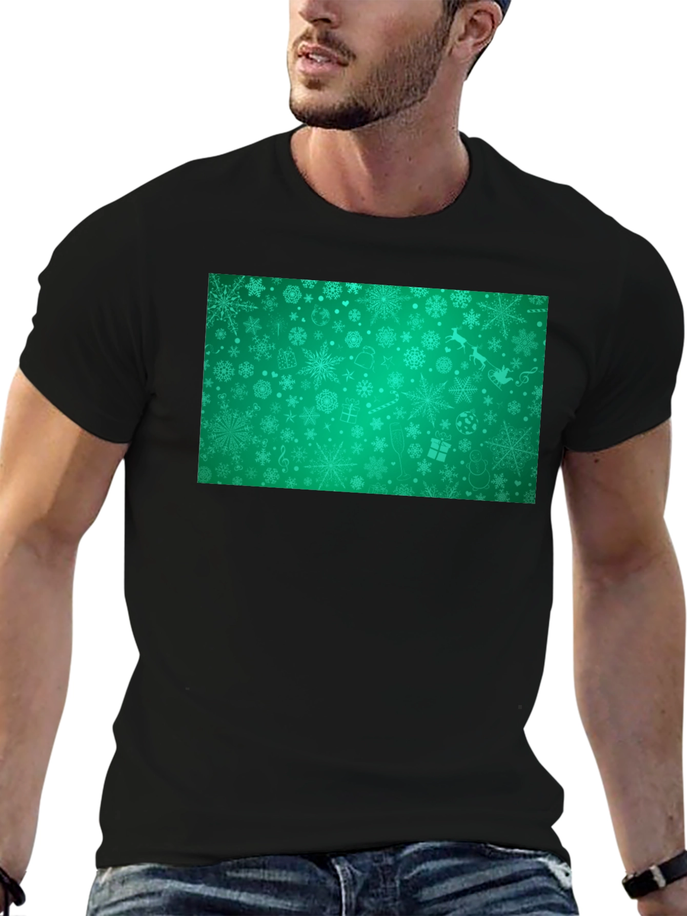Festive Holiday Snowflakes Graphic Tee