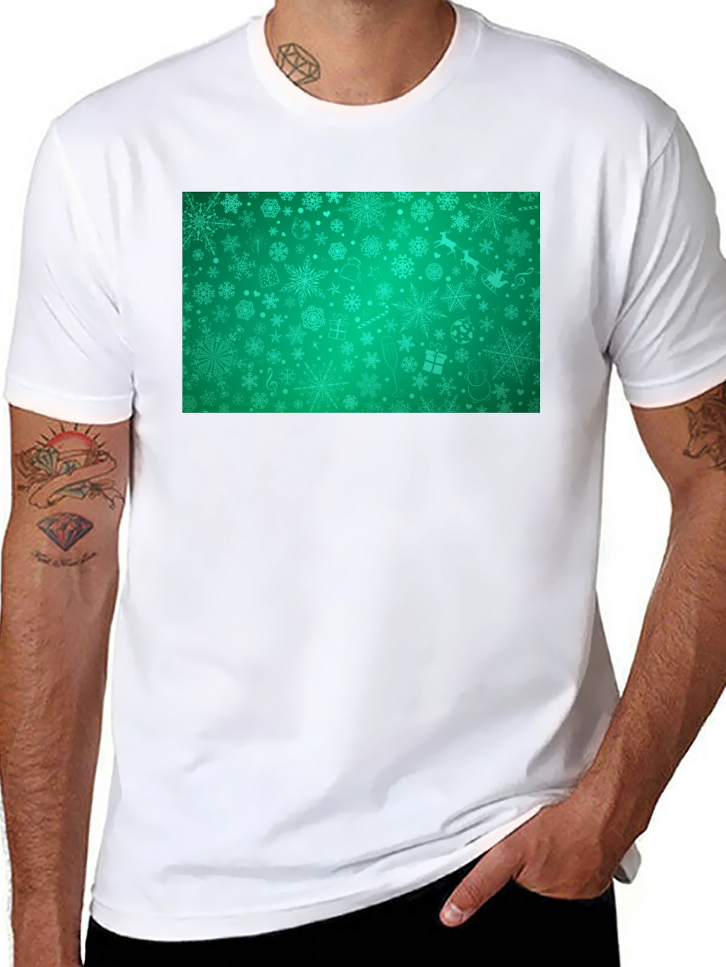 Festive Holiday Snowflakes Graphic Tee