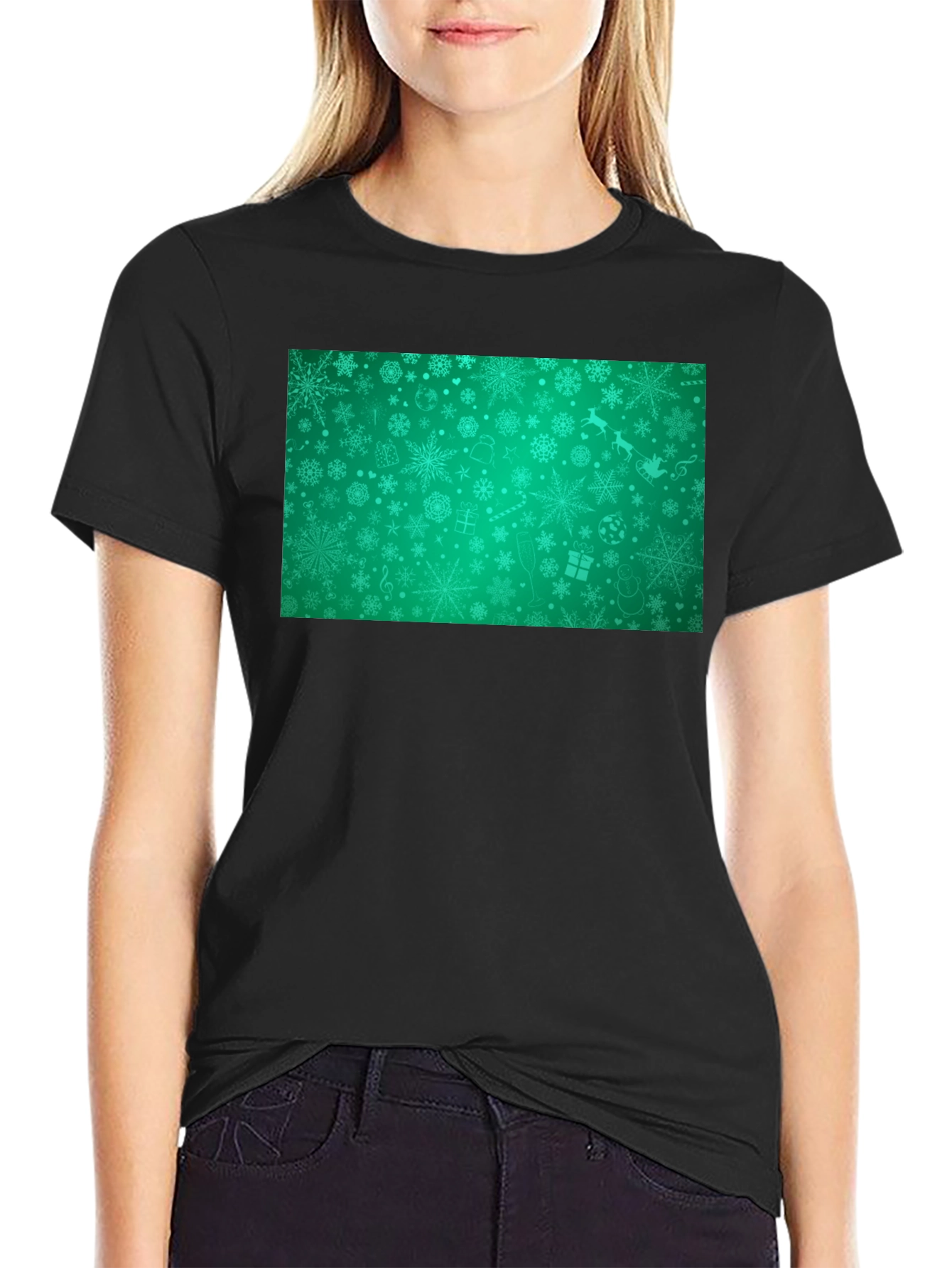 Festive Holiday Snowflakes Graphic Tee