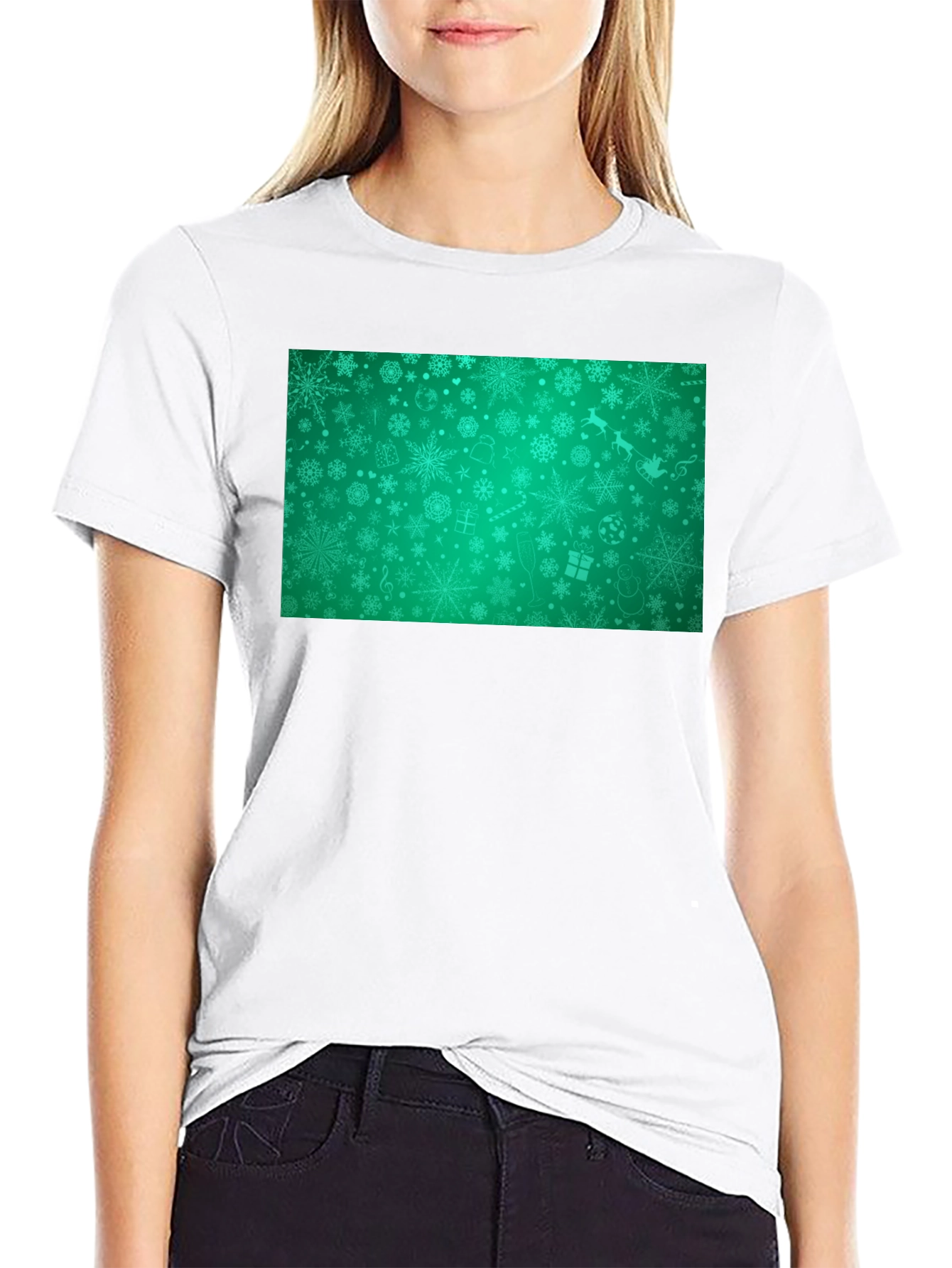 Festive Holiday Snowflakes Graphic Tee