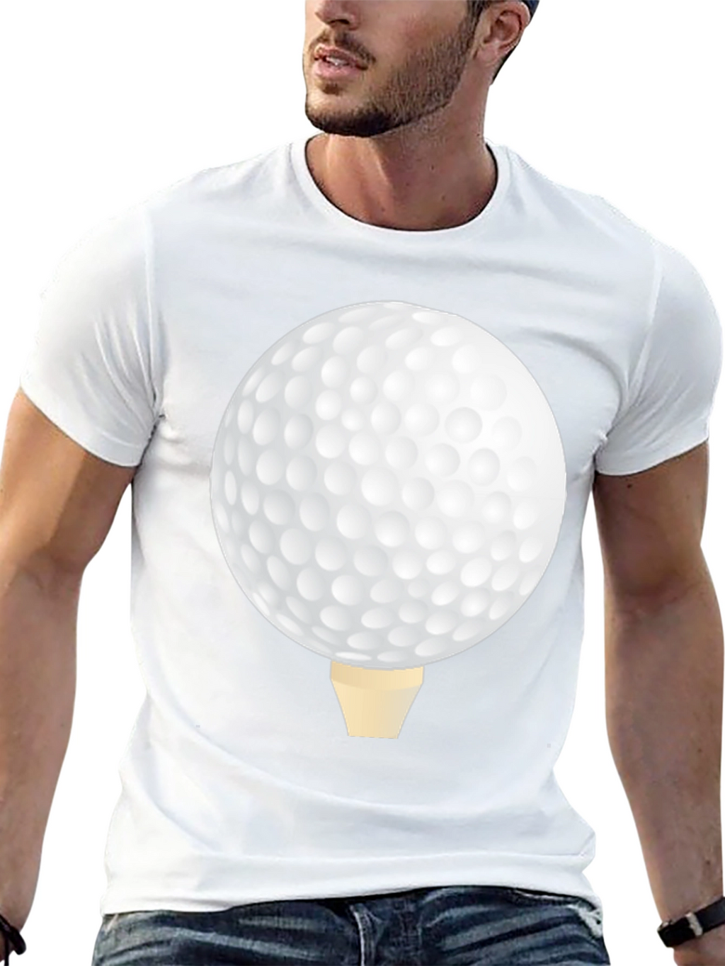 Golf Ball Tee Black T-Shirt