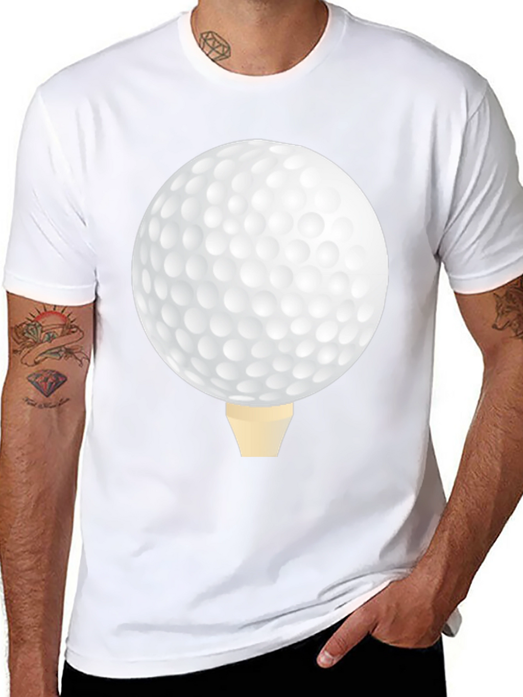 Golf Ball Tee Black T-Shirt