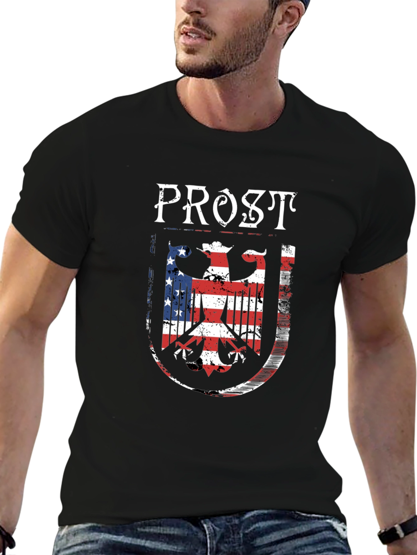 Prost German-American Flag Graphic T-Shirt