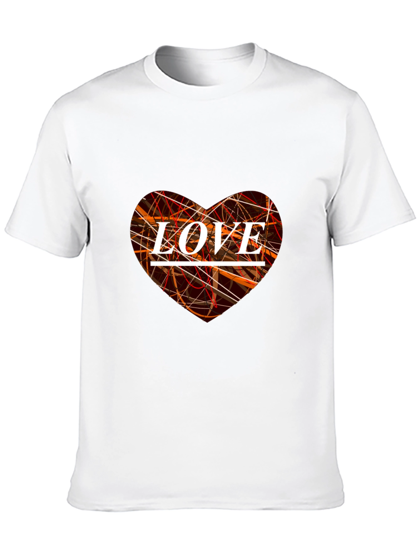 Love Heart Graphic Print Black T-Shirt