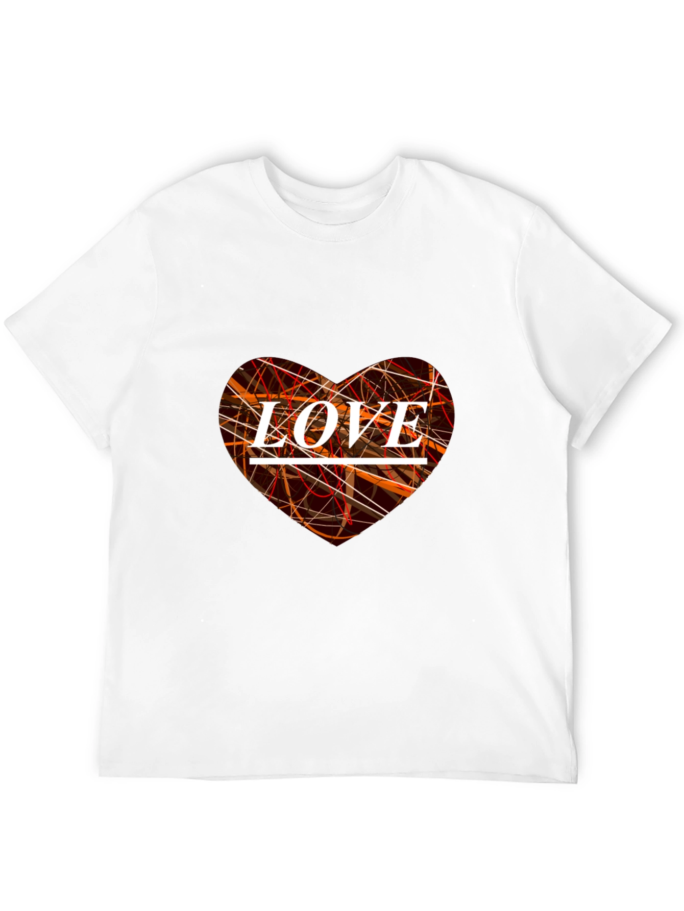 Love Heart Graphic Print Black T-Shirt