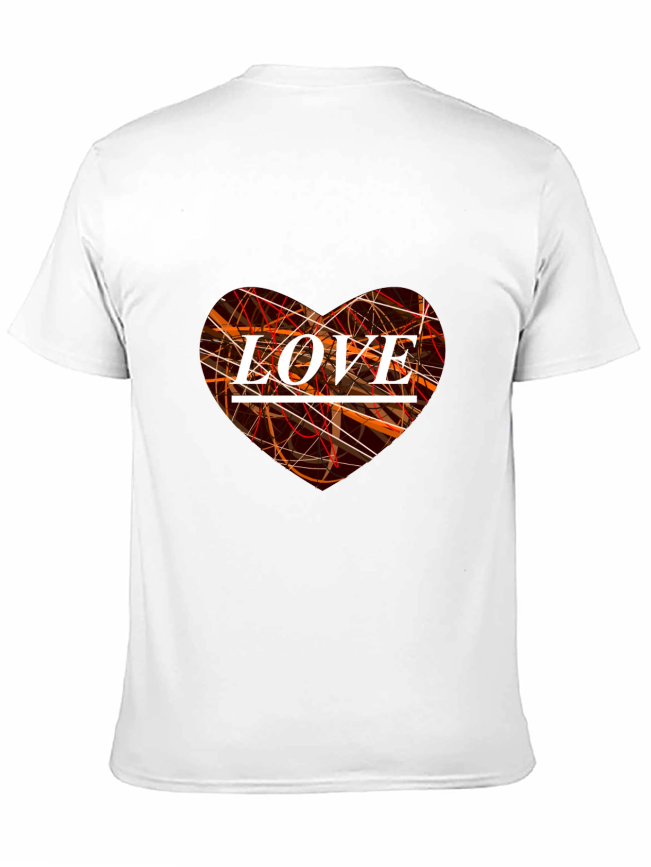 Love Heart Graphic Print Black T-Shirt