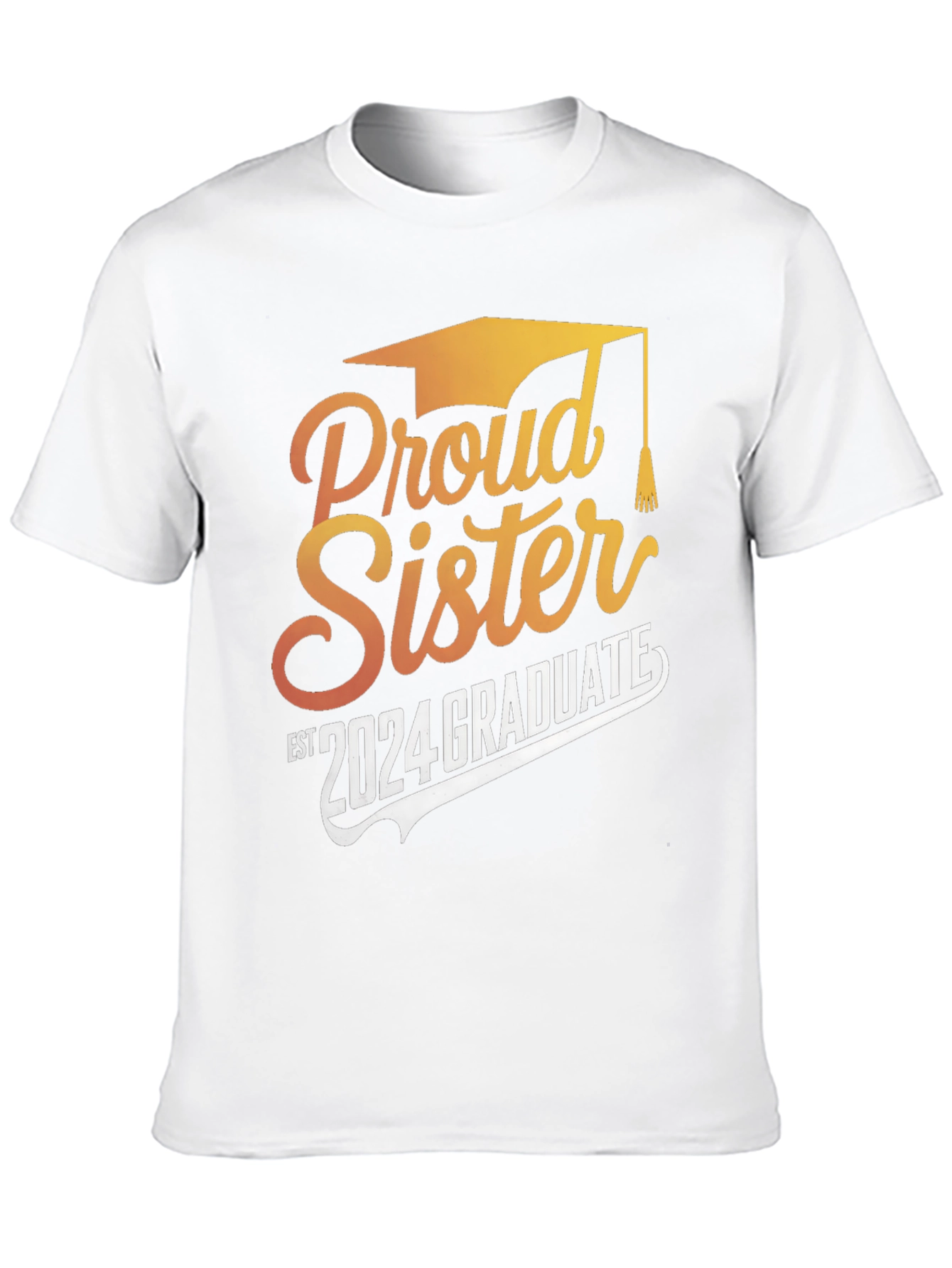 Proud Sister 2024 Graduate Black T-Shirt