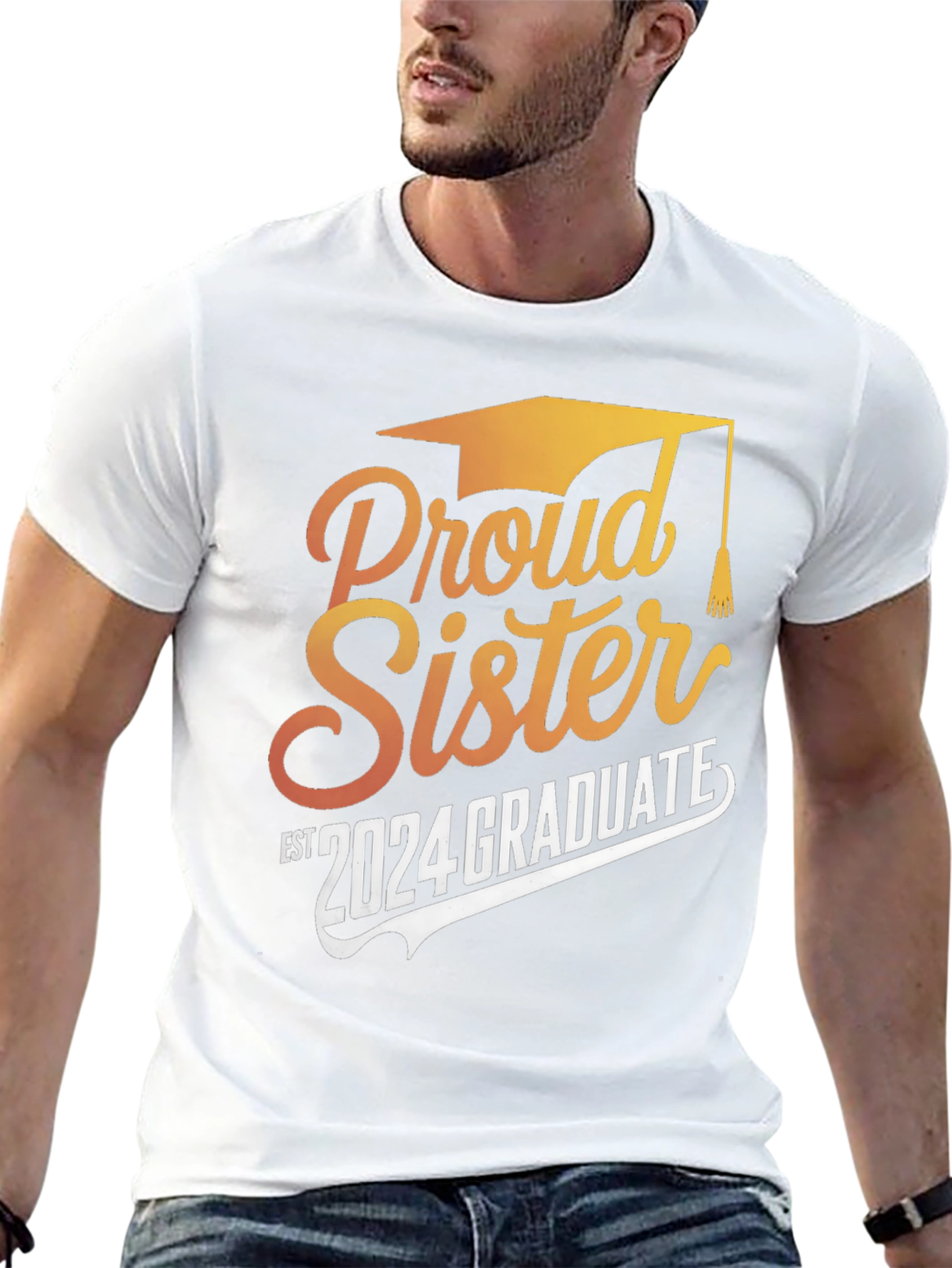 Proud Sister 2024 Graduate Black T-Shirt