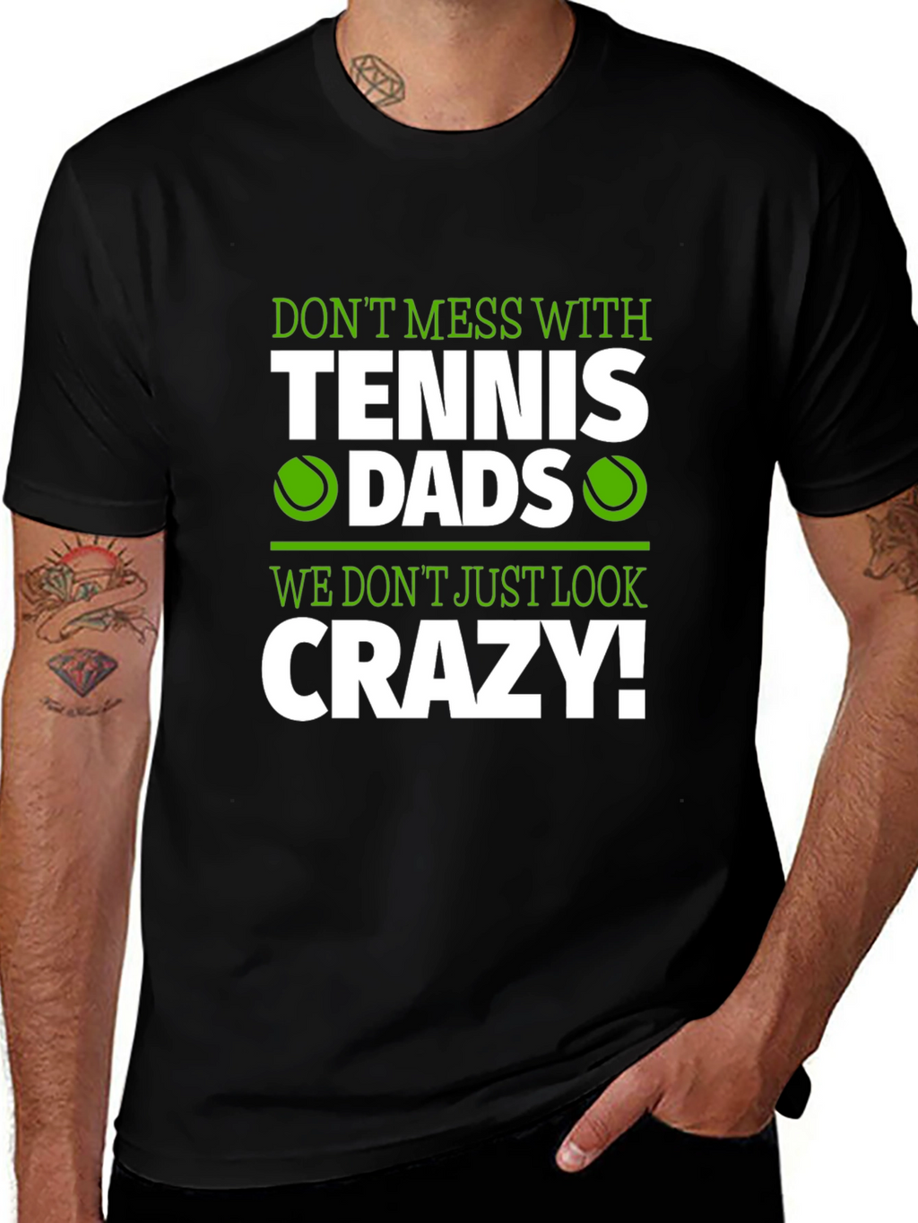 Tennis Dads Crazy Graphic T-Shirt