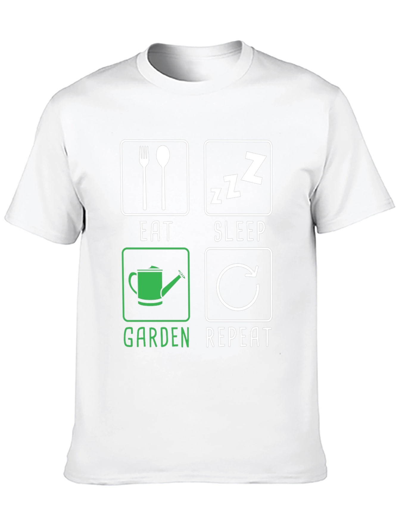 Eat Sleep Garden Repeat Black T-Shirt