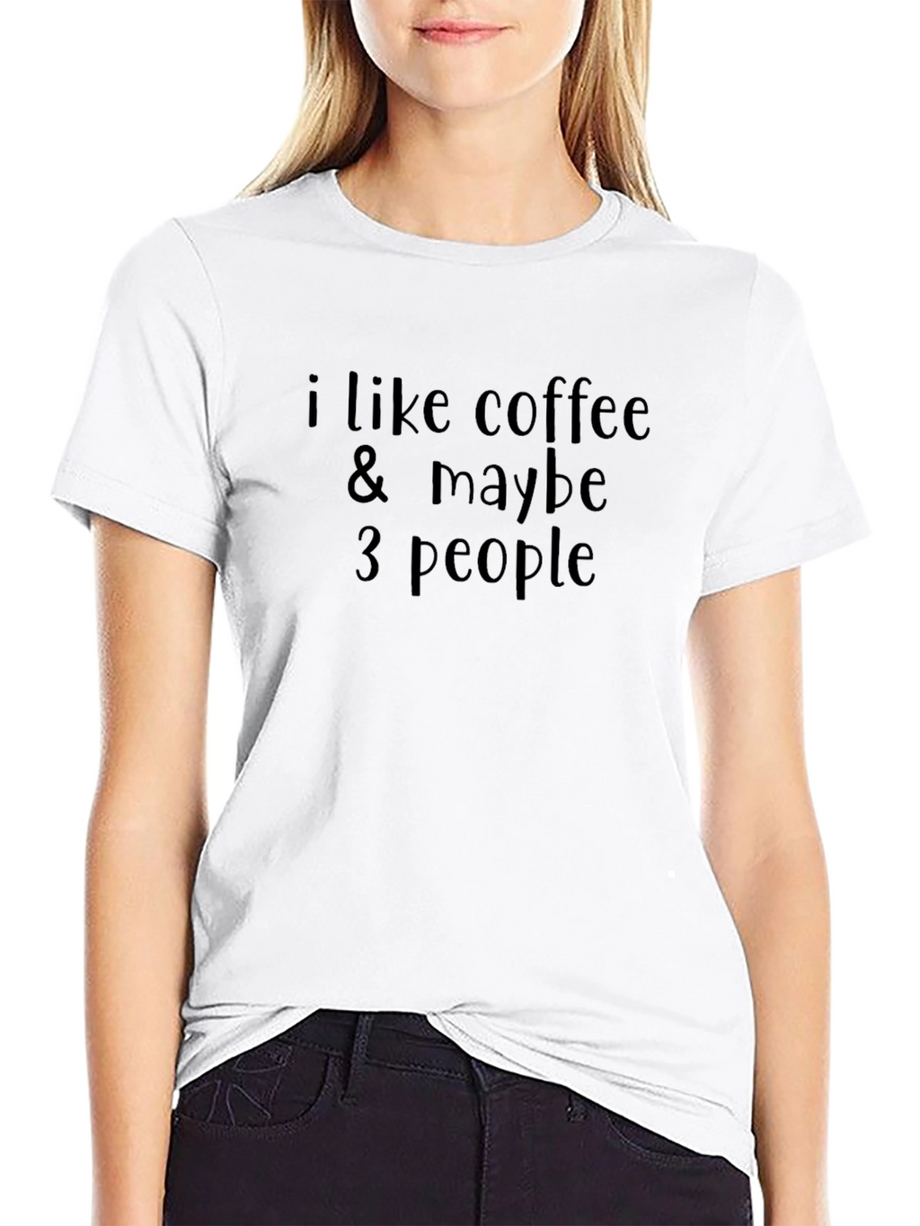 Coffee & Maybe 3 People Black Graphic Tee