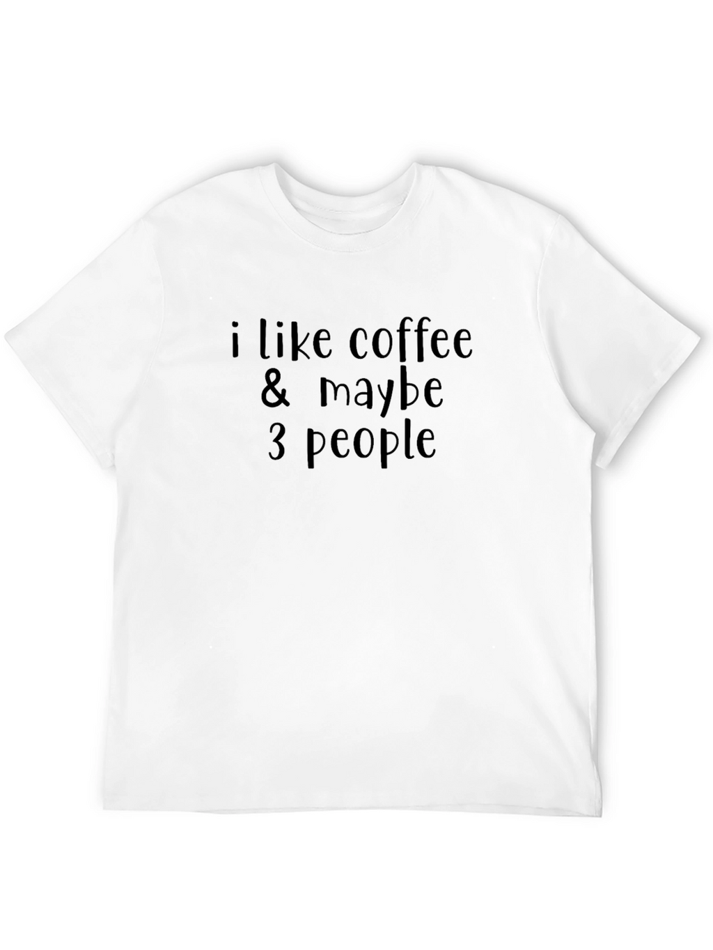 Coffee & Maybe 3 People Black Graphic Tee
