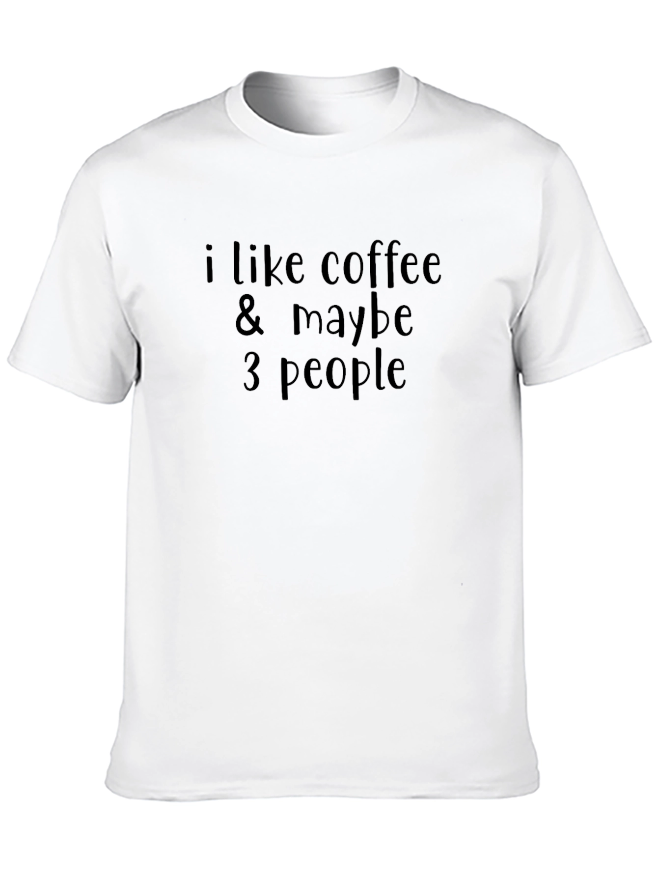 Coffee & Maybe 3 People Black Graphic Tee